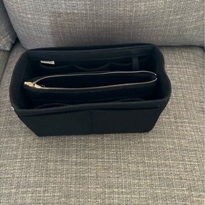Felt Tote Bag Organizer, Purse Insert (3mm Felt, Detachable Pouch w/ Metal Zip)